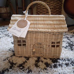 Rattan woven house clutch
